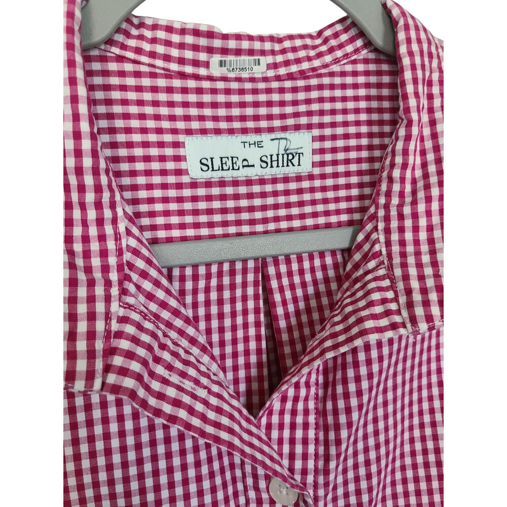 The Sleep Shirt Short Sleep Shirt - Red Shepherd Check (One Size) - Picture 2 of 5